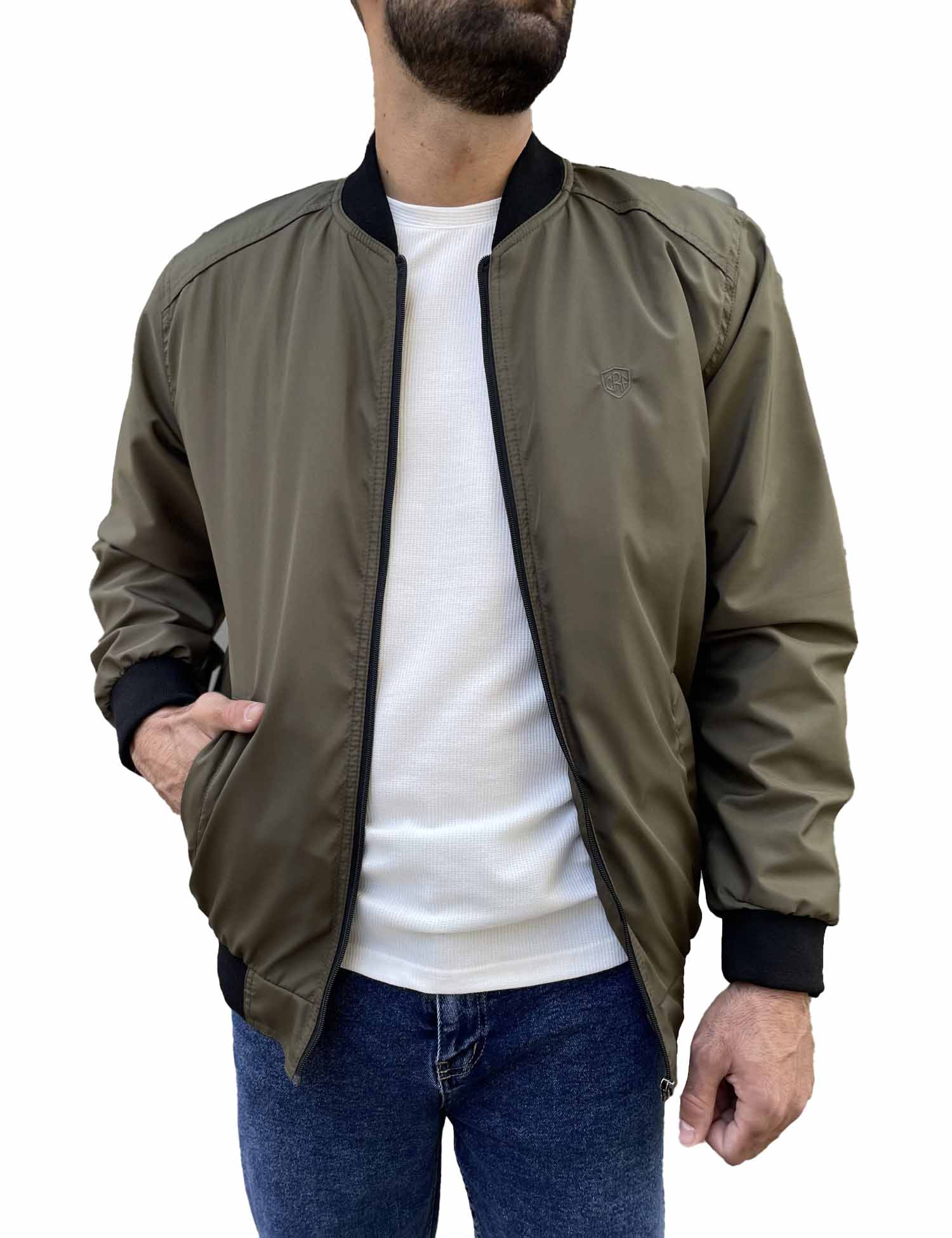 Ανδρικό χακί μπουφάν Bomber BC24913X φωτογραφία